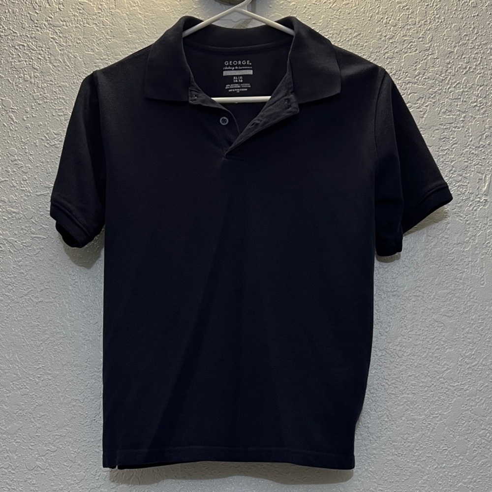 George Kids Black Polo Shirt